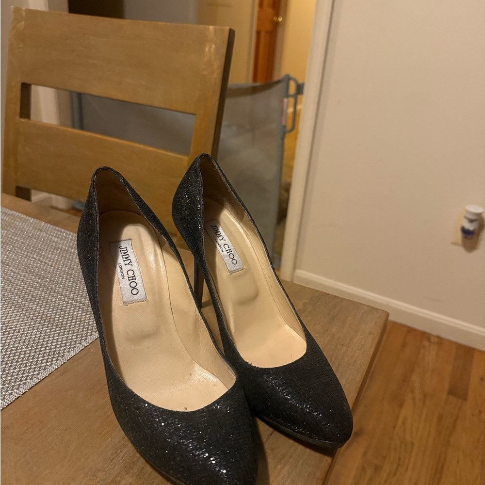 Jimmy Choo Sparkling Black Heels